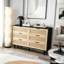 Armoire de rangement en rotin 6 tiroirs-1180470531-1180470532