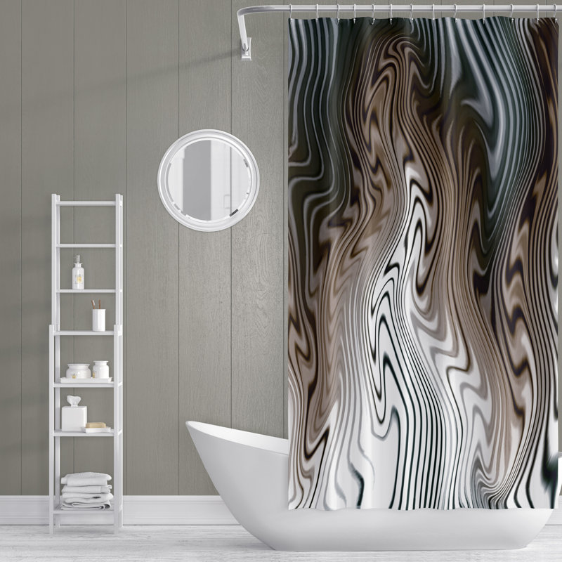 Abstract Shower Curtain, 93" H x 70" W