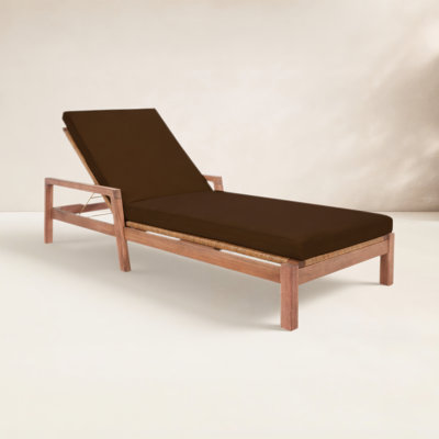 Nicholson 32" Eucalyptus Patio Chaise Lounge