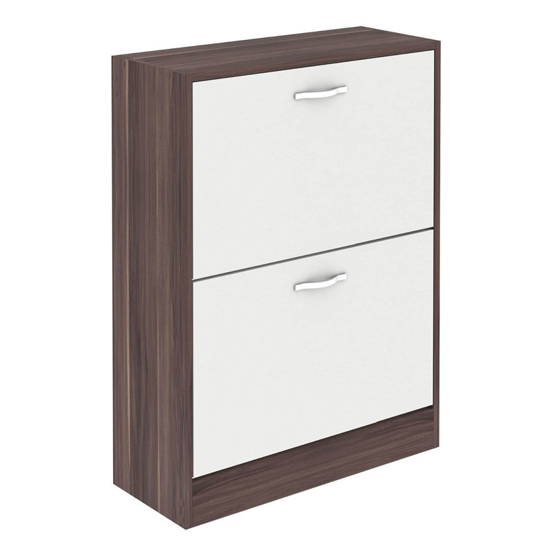 Shoe Storage, Walnut/White