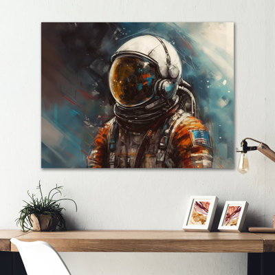 Fellot astronautes III sur métal, impression