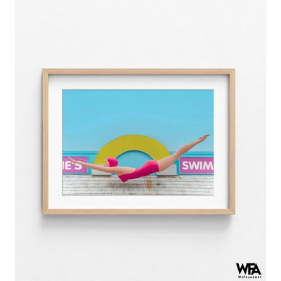 Reproduction d'affiche rétro de maillots de bain, reproduction de photographie de natation, art de la natation encadrée, décoration de plage vibrante, Art de l'auberge de plage rétro V778D og