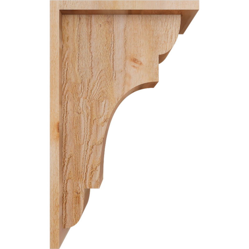 New Brighton Corbel avec plaque arrière, H 20 po x l 6 po x P 12 po, Cèdre rouge, Sciage brut
