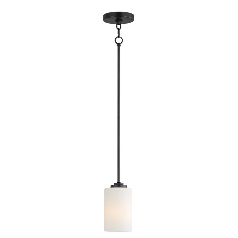 Luminaire suspendu unique à 1 lumière Deven, Noir