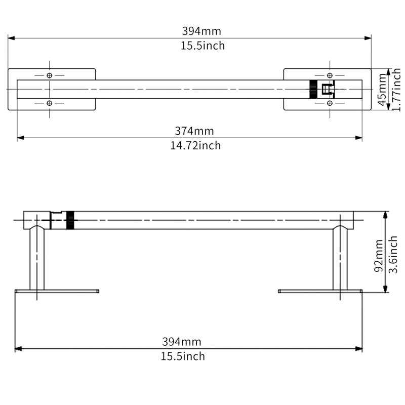 Kitchen Roll Holder Under Cabinet, Gold