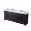 Ensemble de meuble-lavabo double double 84 po x 22 po avec plateau en marbre de Carrare et robinet-971894074-971894079