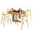 Round Farmhouse Dining Table For 4, 47 Inch MDF Circle Table With Warm Oak Finish, 300Lb Capacity, Easy Assembly For Various Rooms