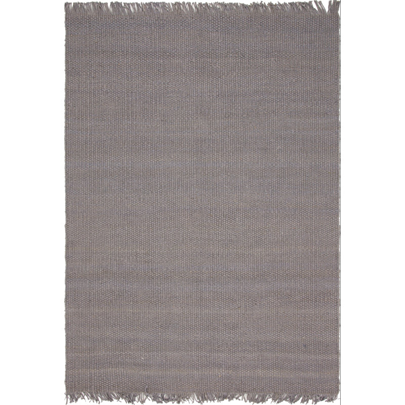Tapis ivoire noué à la main Gelman, Grey, Rectangle 9 pi x 12 pi 2 po