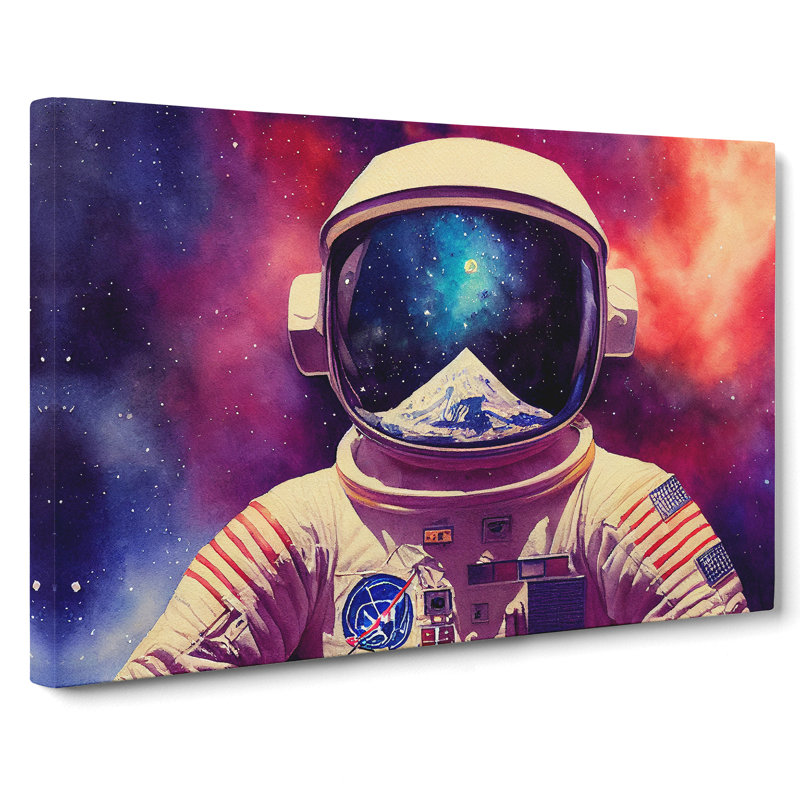 Colourful Astronaut Vol.3 - Wrapped Canvas Print, 35cm H x 50cm W x 3cm D