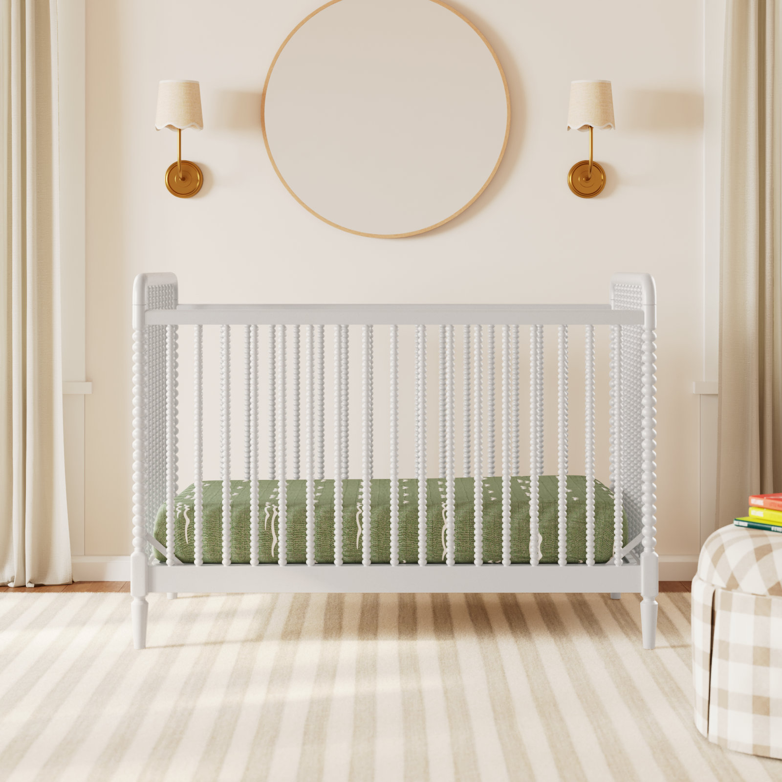 Saint 4-in-1 Convertible Crib, Bianca White, Crib