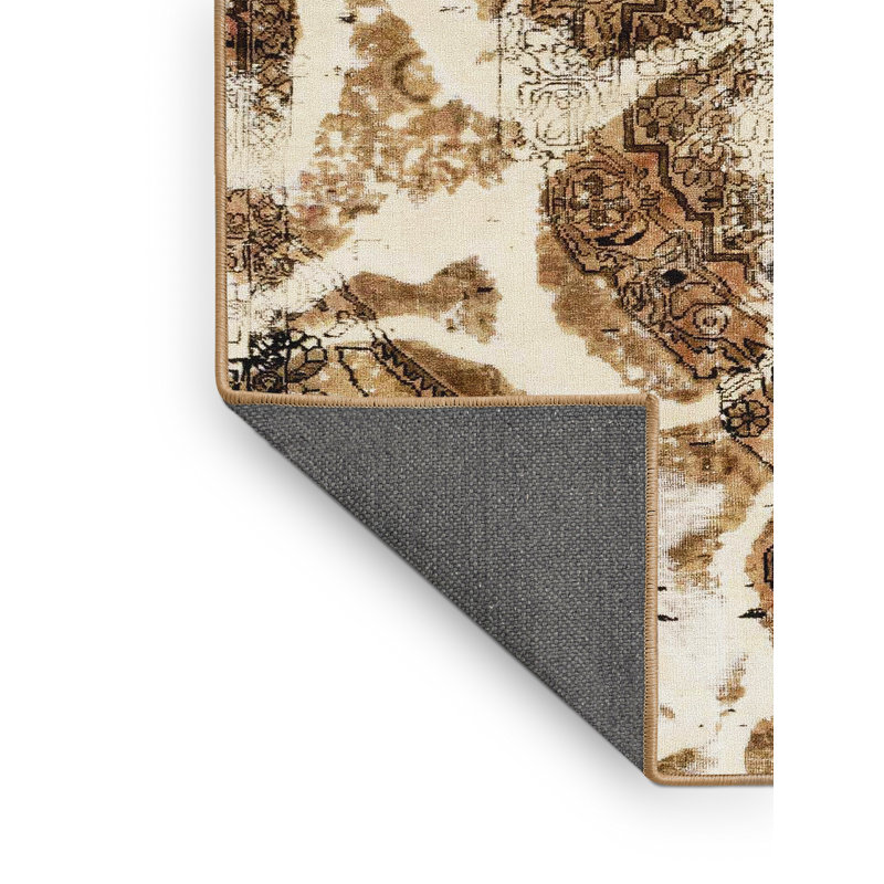 Tapis décoratif multicolore à motif abstrait, Rectangle 8 pi x 10 pi