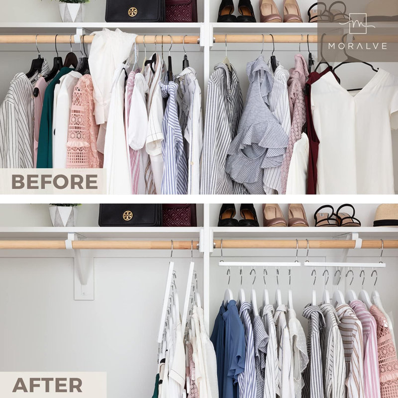 Solid Wood Non-Slip Standard Hanger for Dress/Shirt/Sweater, White
