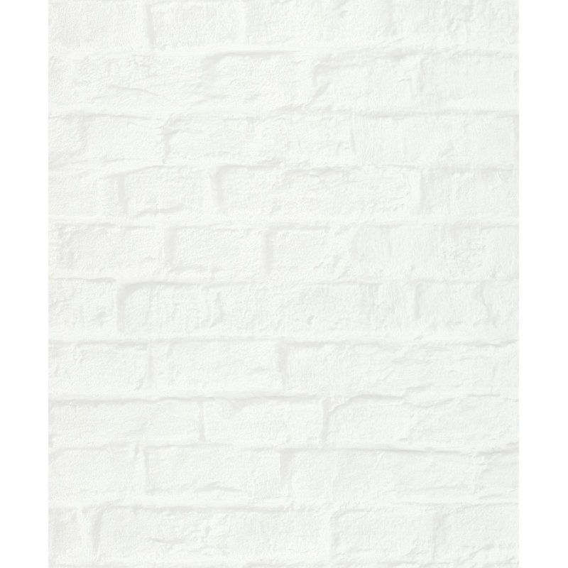 Loudoun Exposed Brick Design 10.05m x 53cm Wallpaper Roll, White