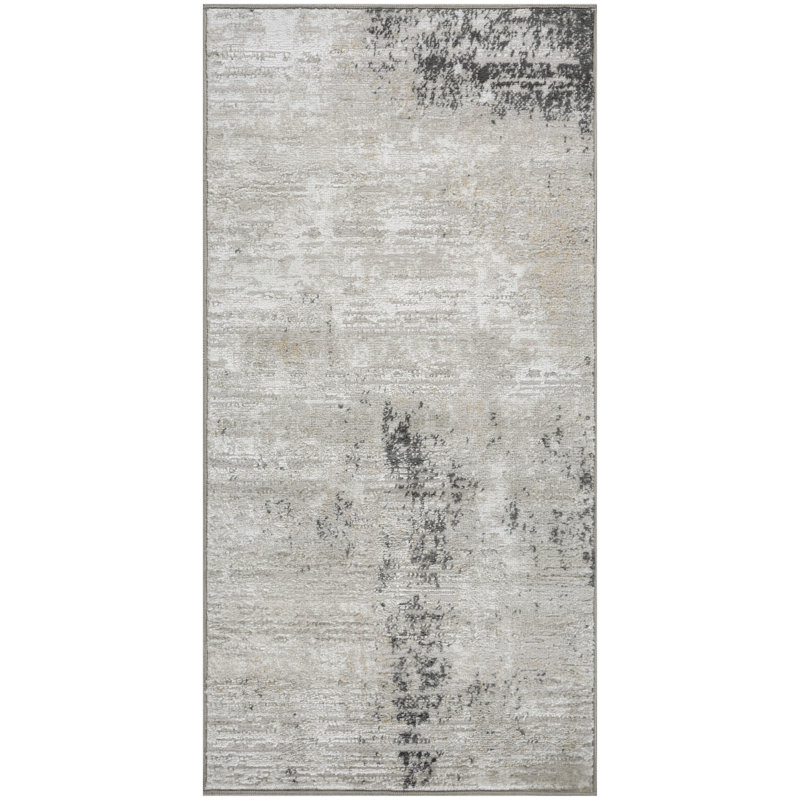 Tapis d'intérieur gris anthracite moderne 2 pi x 4 pi Lafever, Tapis de couloir 2 pi x 4 pi