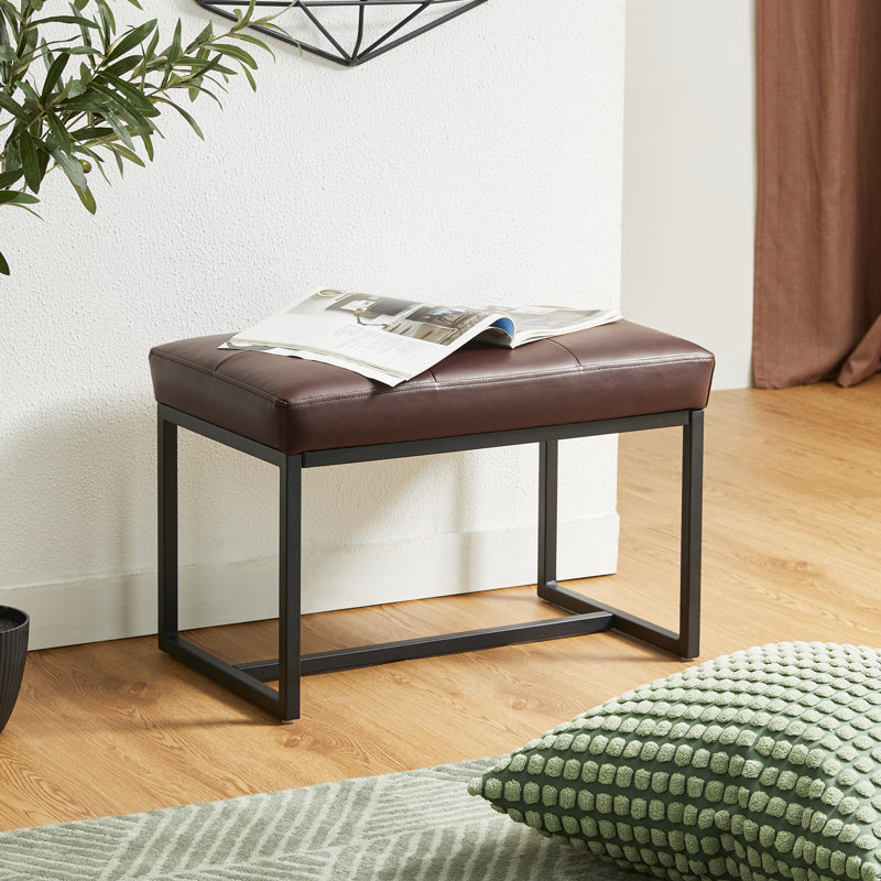 Buren Iron Accent Stool, Coffee