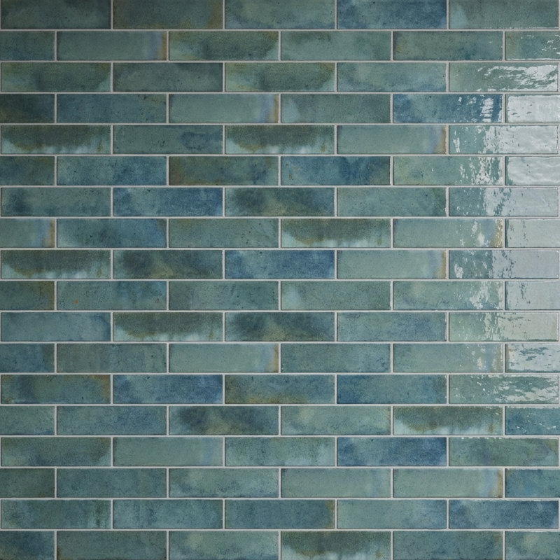 Carrelage mural en porcelaine Calypso, Turquoise