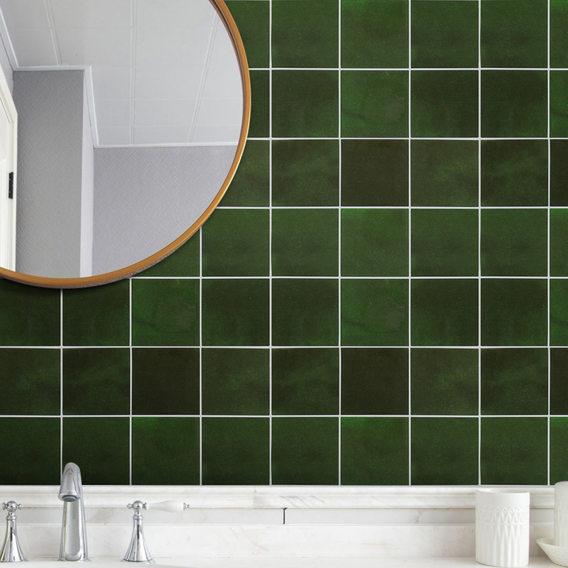 30cm x 30cm Wallpaper Tile, Dark Green