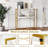 36” Console Table with Wooden Textured Open Shelves & Metal Frame for Hallway White