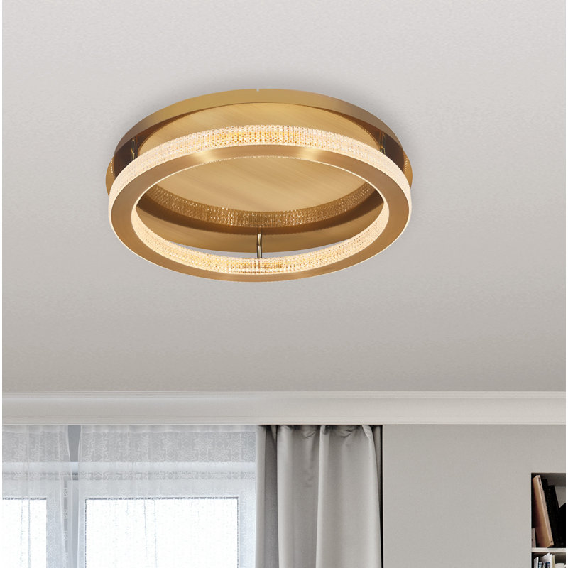 LED Flush Mount, 12cm H x 40cm W x 40cm D