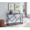 Hoefer 44" Wide Modern Rectangular Console Table with Geometric Openwork Base in Black and Grey Finish