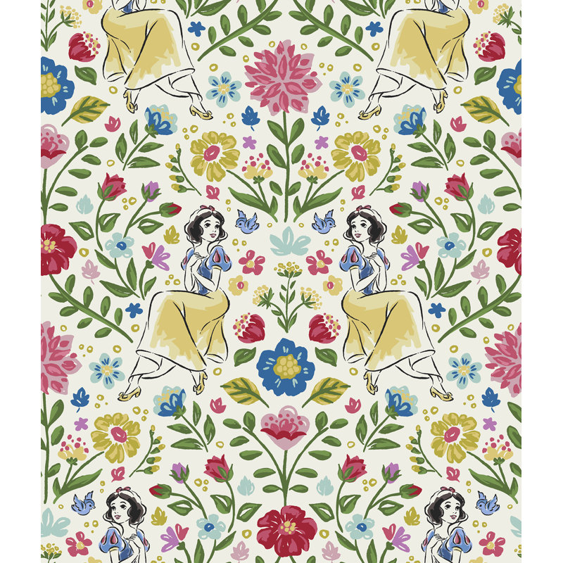 Papier peint adhésif blanc neige Disney, White
