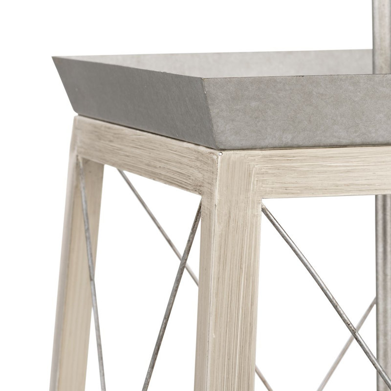 Lustre rectangulaire à 4 lumières Jamii-Leigh, Galvanisé