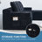 Compressed L-shaped Sectional Sofa With Side Pockets,wireless Charging Device, Two Usb Charging Ports, One Cup Holder, Bluetooth Speaker,reversible Lounge Chaise, Chenille Material,black Color