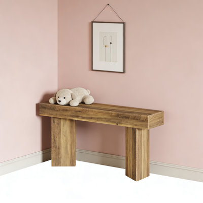 Console large avec pieds en bois