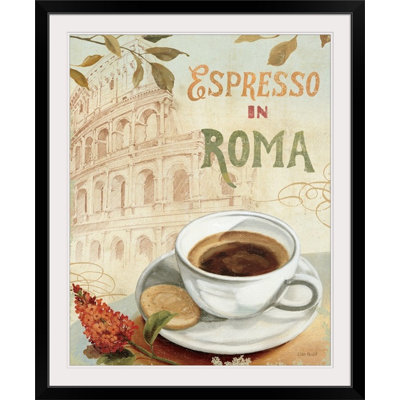«Cafe in Europe III» par Lisa Audit, affiche vintage
