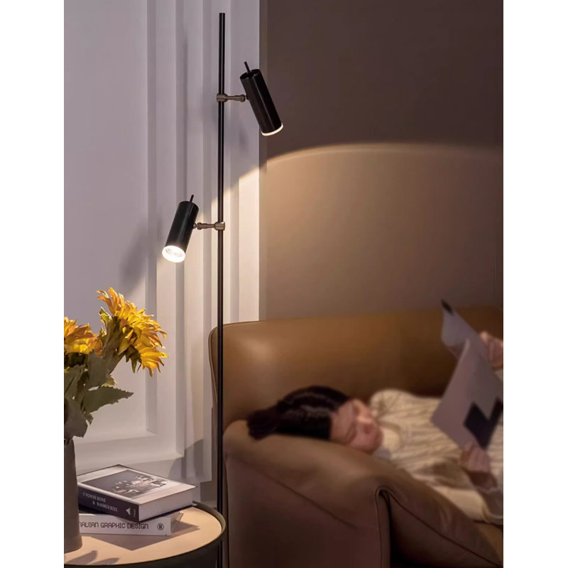 Éclairage décoratif mince vertical à double tête