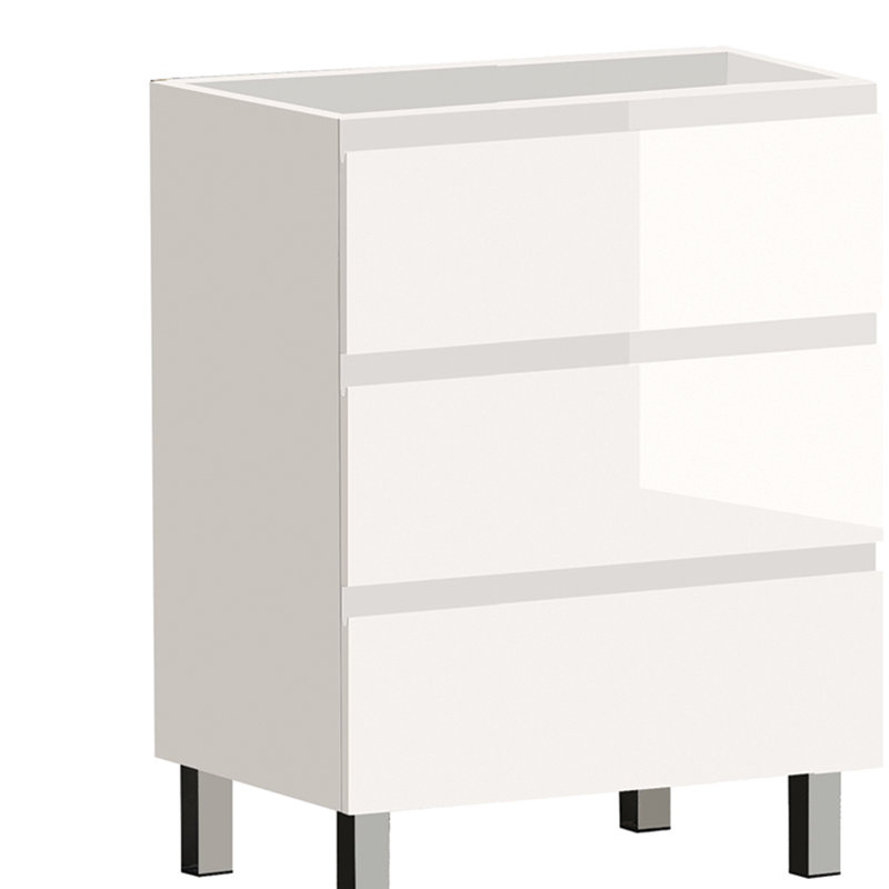 Base de meuble-lavabo mural simple 28 po Costa, Blanc lustré