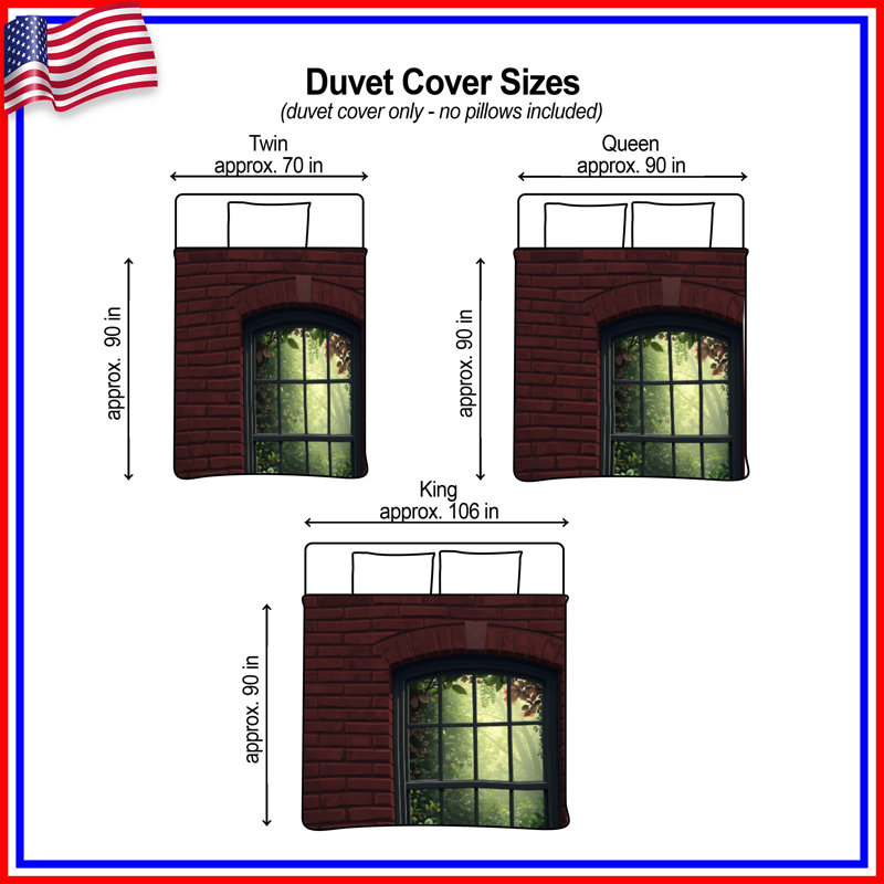 Brick Wall Window Duvet Covers, King