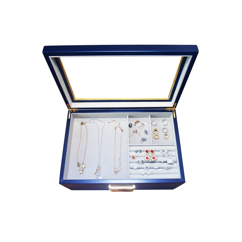Jewellery Box + Drawers, Navy Blue