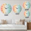 Horloge murale moderne Cubist Pastel-73151083