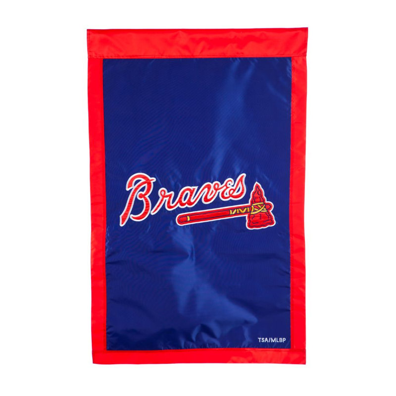 Polyester 44 x 28 po mlb 2 côtés drapeau maison, Braves d'Atlanta