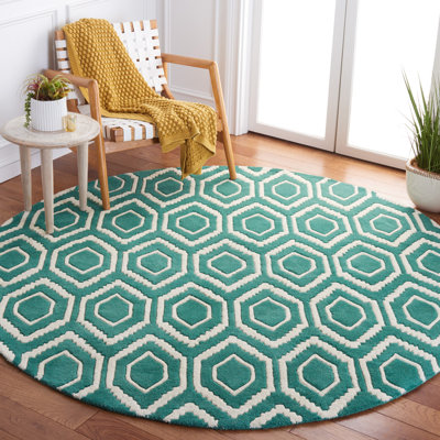 Deedie Hand Tufted Wool Geometric Rug