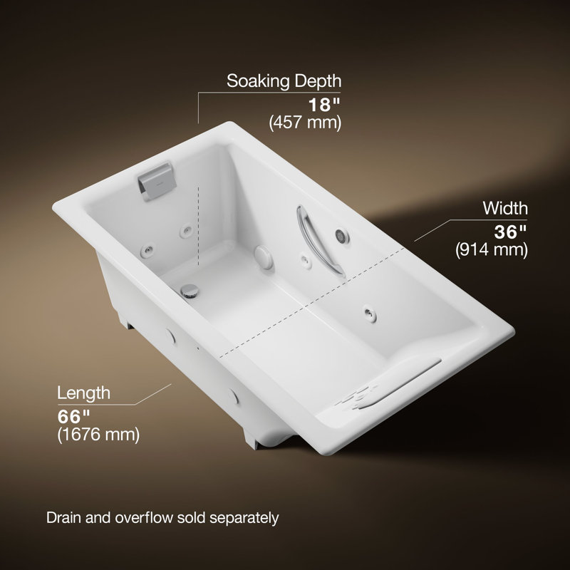 Tea-for-Two Massage Whirlpool Bath, White