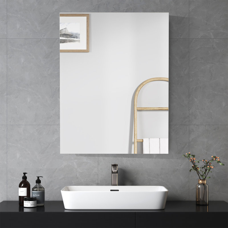 Cumber W H Frameless Medicine Cabinet Mirror Fixed, 30" H x 20" W x 4" D