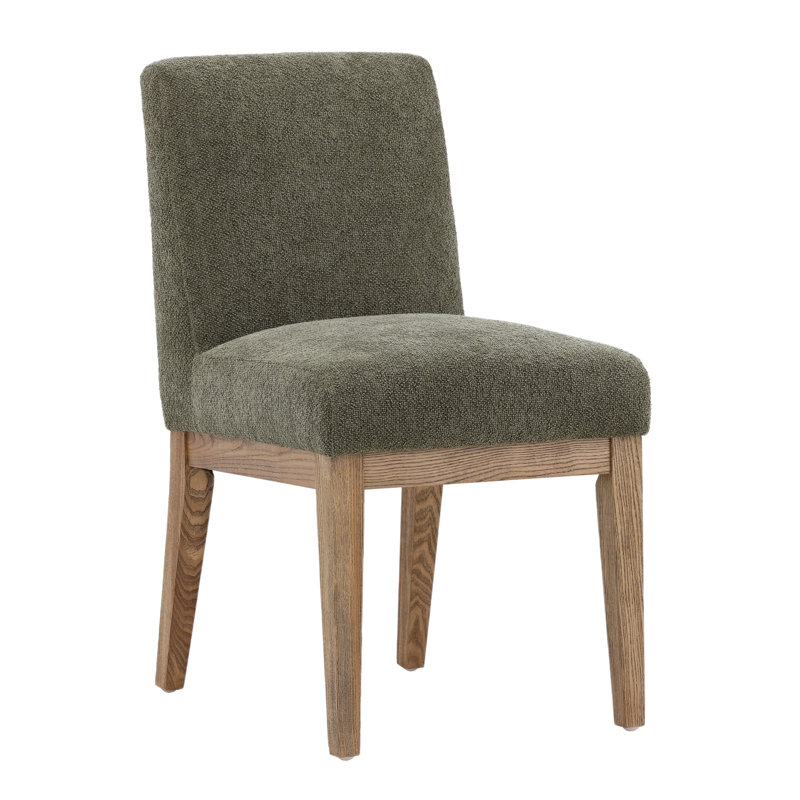 Weilan Polyester Upholstered Dining Chair, Olive, Olive