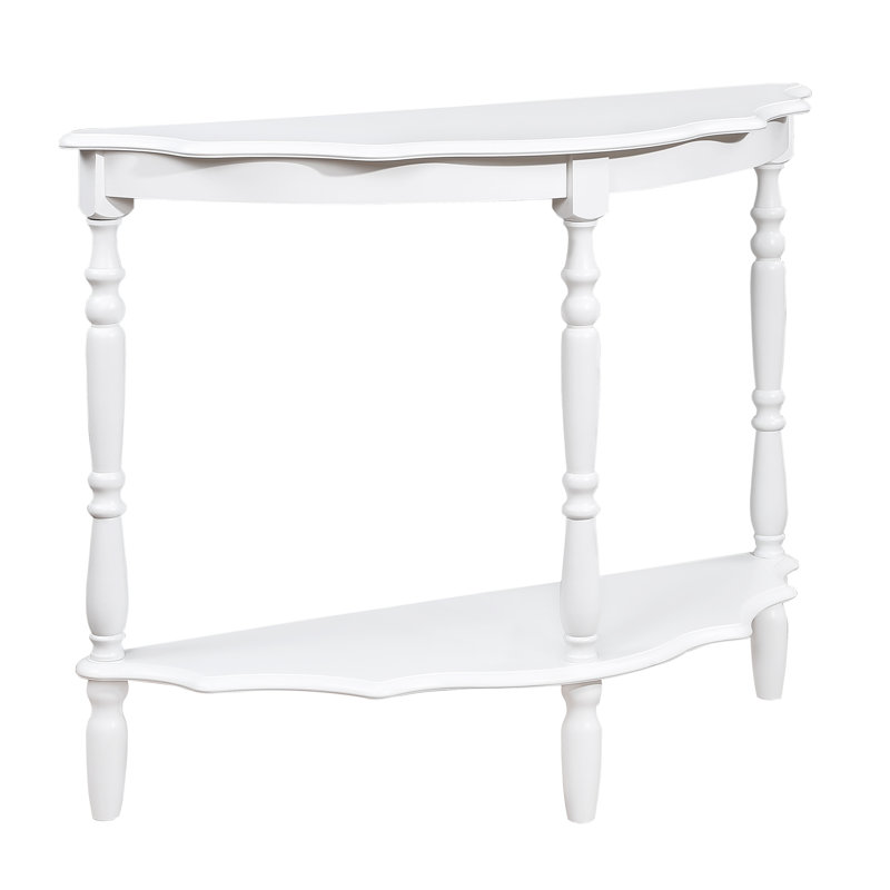 Half-moon Console Table Solid Pine Retro Design Entryway Display