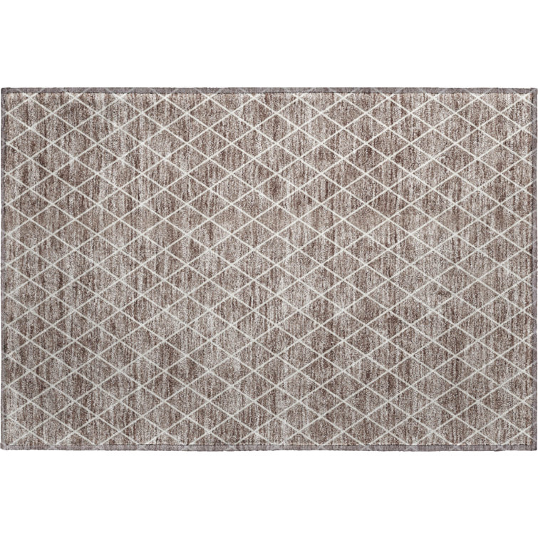 Premium Machine Washable Prisco Taupe Rug