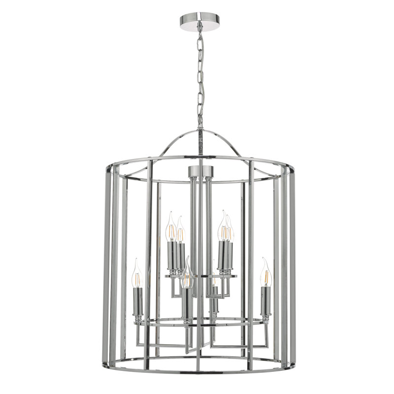 Sergey 8 - Light Chrome Lantern Pendant