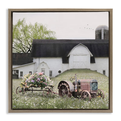 Floral Tractor in Farmhouse Field