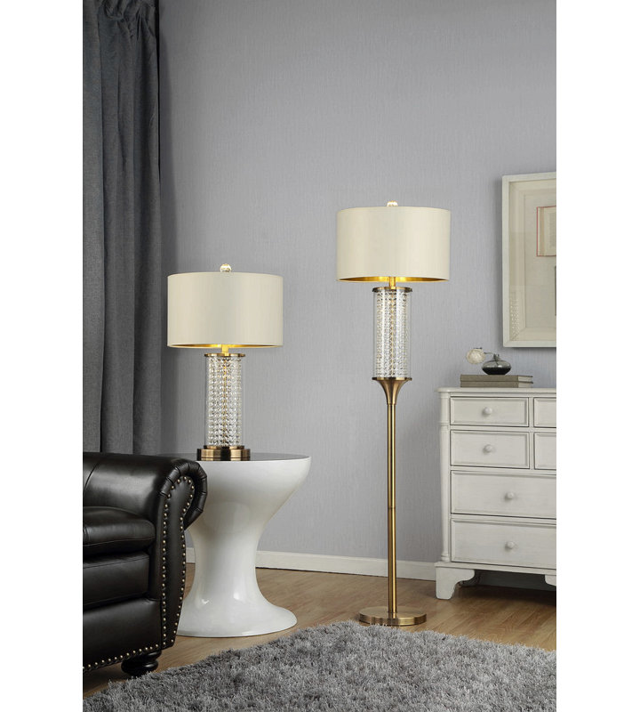 62.25-Inch Pluviam Crystal Floor Lamp