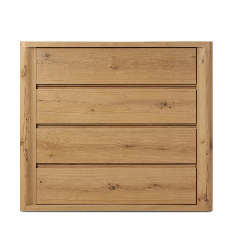 Novella 4 Drawer Dresser-Natural Oak Veneer Thick Random