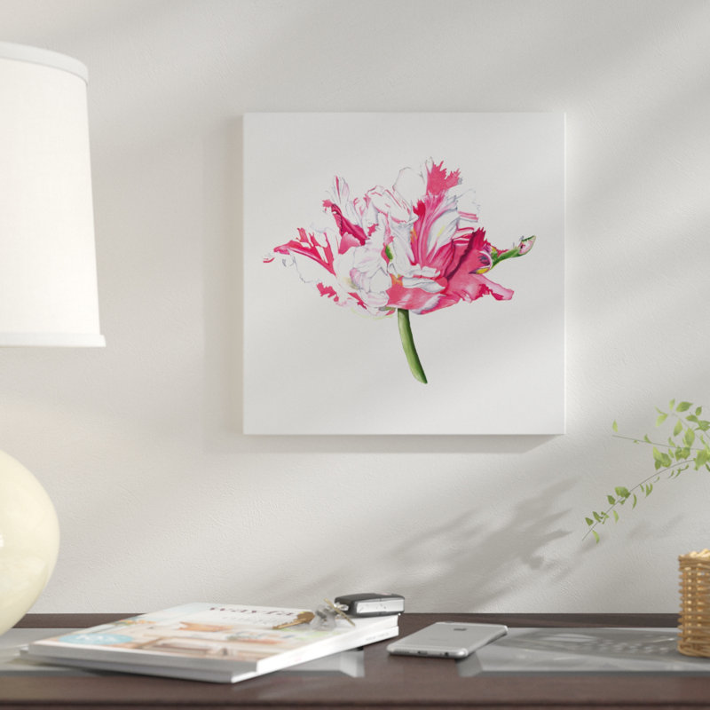 « brighton fleuris v », impression sur toile, H 26 po x l 26 po x P 1,5 po, Pas de tapis, Toile tendue
