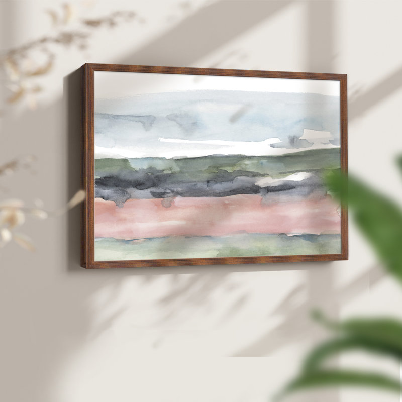 Blush Salt Bed I - impression encadrée - réarmable, H 8 po x l 10 po, Noyer