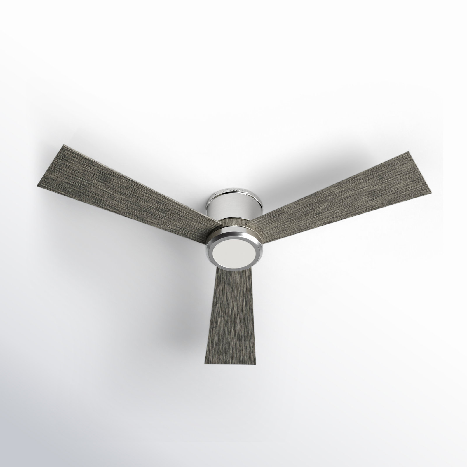 Rodrick 3 Blade Ceiling Fan with LED Light Kit, Brushed Steel with Light Gray Weathered Oak Blades, 42 inches