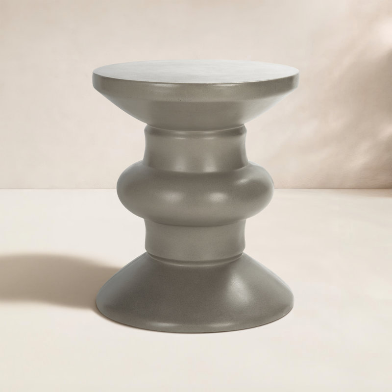 Dali Outdoor Round Side Table, Gray