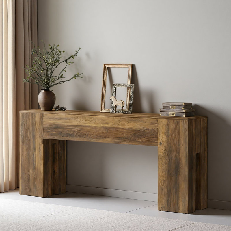 Rustic Coffee Table,Sturdy Console Table,Wooden Hallway Table